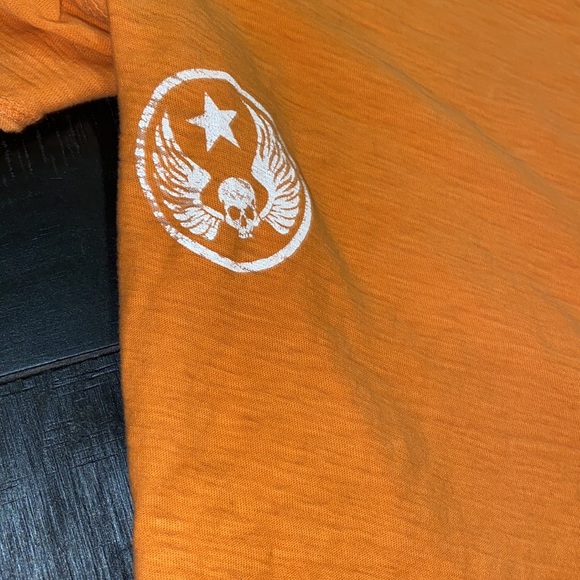 Affliction Buckle Live Fast Orange Short Sleeve Mens T-shirt XL - Picture 7 of 10